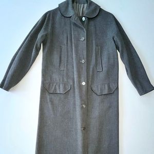 1960's Vintage Gray Striped Coat